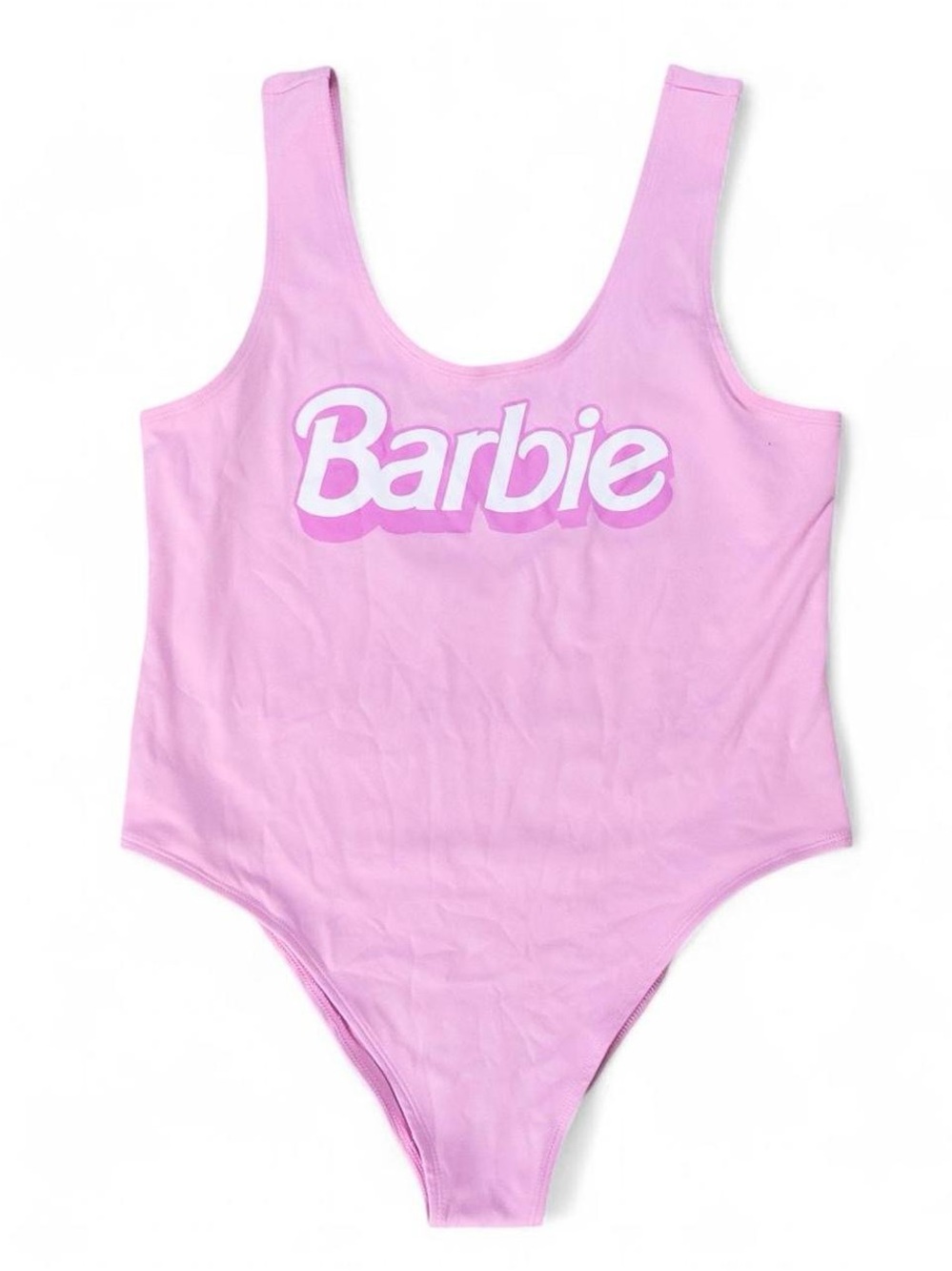 Barbie Pink Bodysuit Plus Size 1X One Piece Graphic Stretch Top